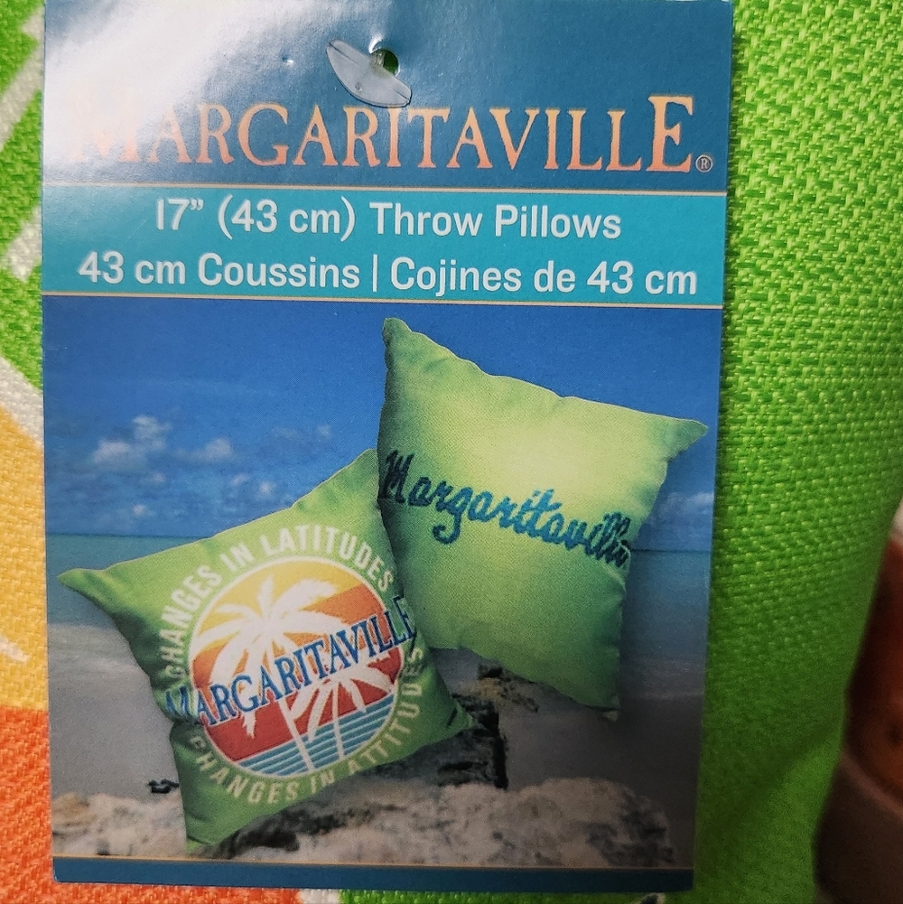 NWT Margaritaville Indoor/ Outdoor Pillow - Picture 2 of 3